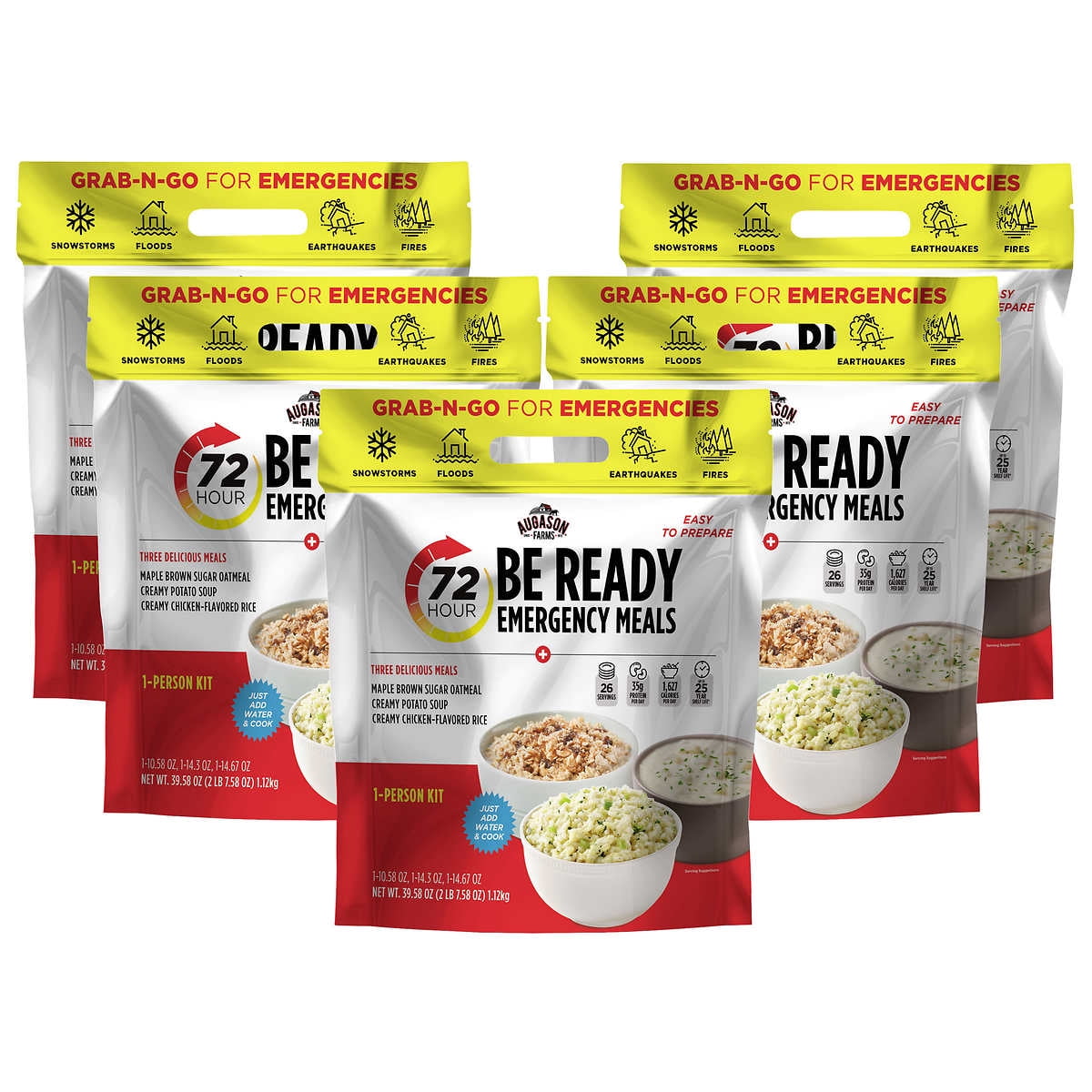 Augason Farms 72 Hour Emergency Food Kit 5pack
