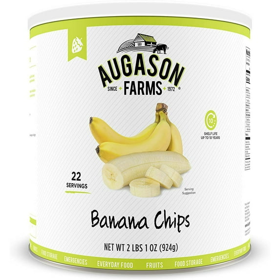 Augason Farms Banana Chips 2 lbs 1 oz No. 10 Can