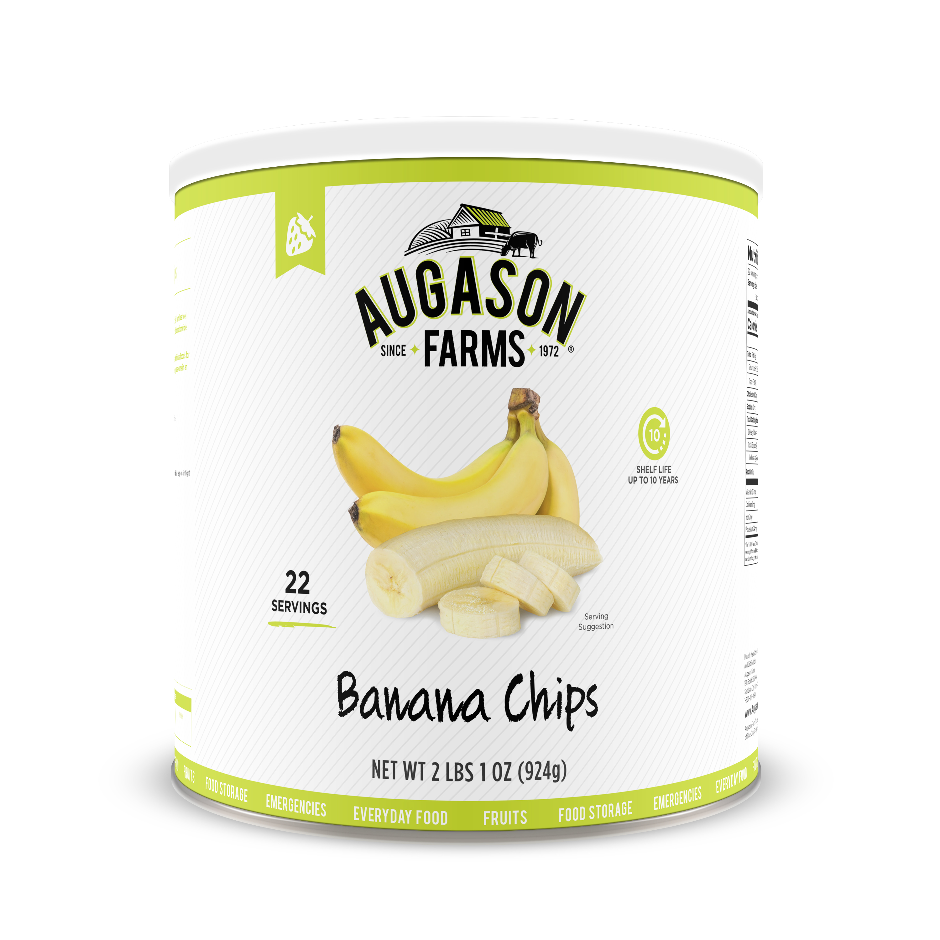 Augason Farms Banana Chips 2 lbs 1 oz No. 10 Can - image 1 of 8