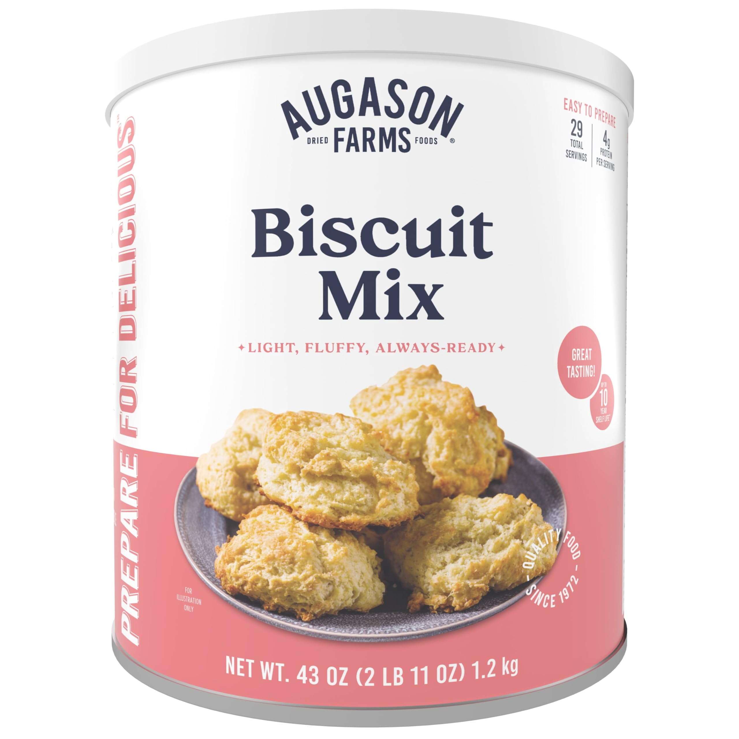 Augason Farms Biscuit Mix Can, Emergency ITL1Food Supply, Everyday Meals, 29 Servings