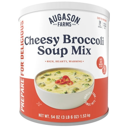 Augason Farms Cheesy Broccoli Soup Mix 3 lbs 5 oz No. 10 Can