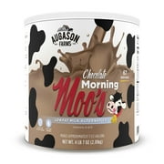 Chocolate Morning Moo's Lowfat Milk Alternative Powder, 67 Servings, 20 Year Shelf Life, Gluten Free - Canned Vitamin-Fortified Lowfat Whey-Based Chocolate Milk Powder, Emergency Food Supplies