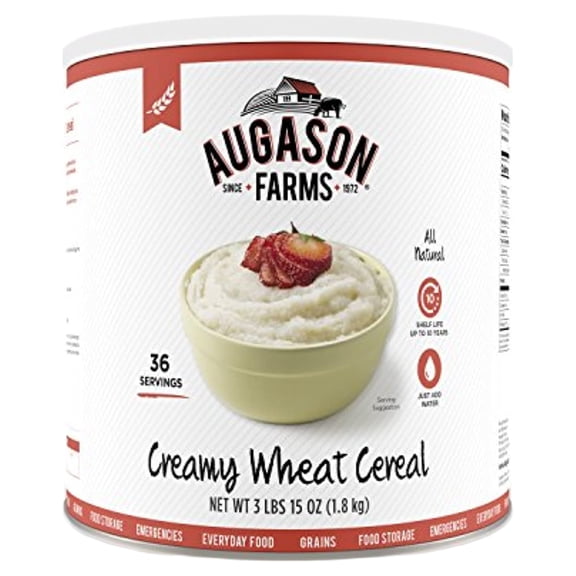 Augason Farms Creamy Wheat Cereal 3 Lbs 15 Oz No. 10 Can