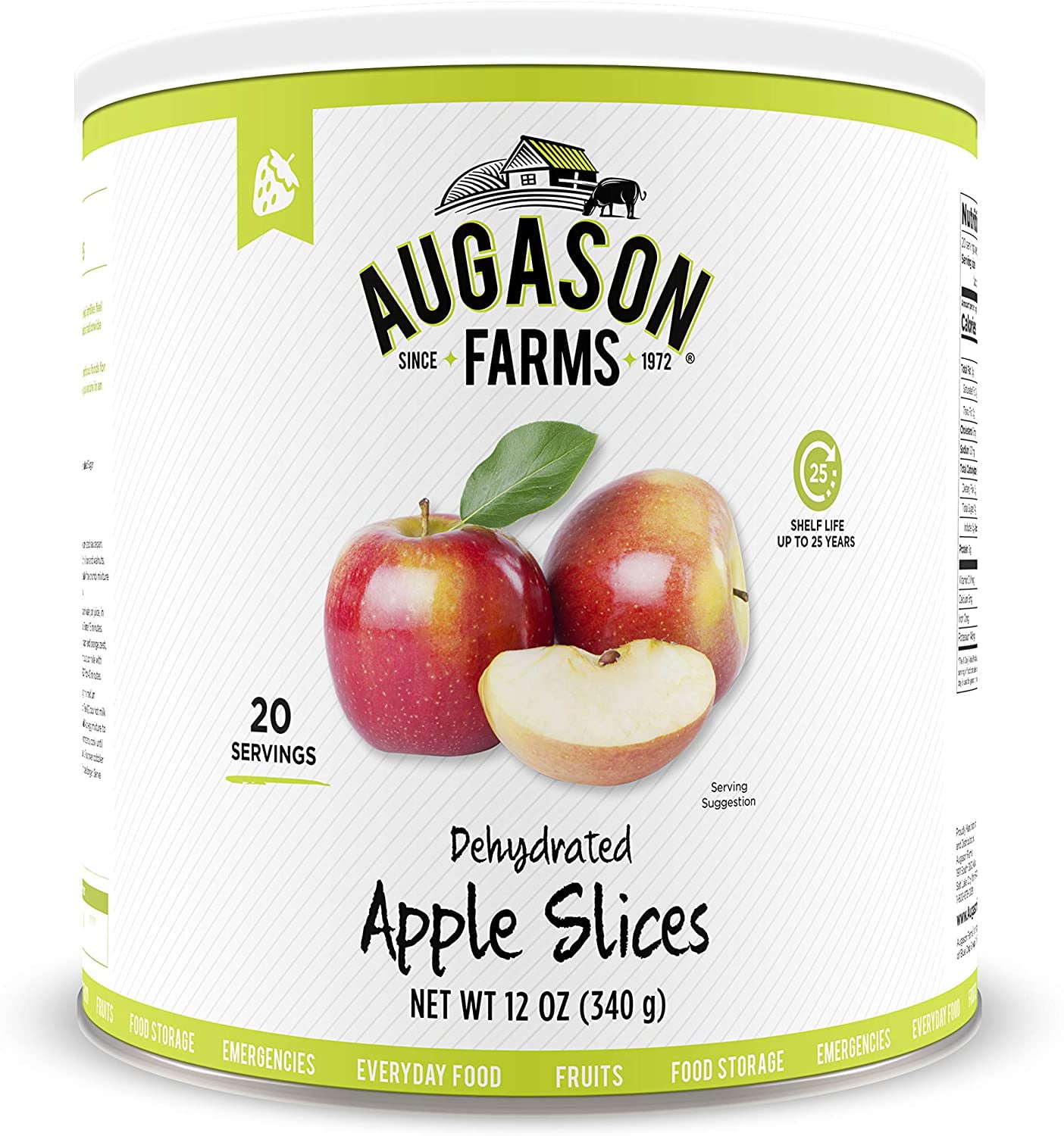 Augason Farms Dehydrated Apple Slices Certified Gluten Free Long Term