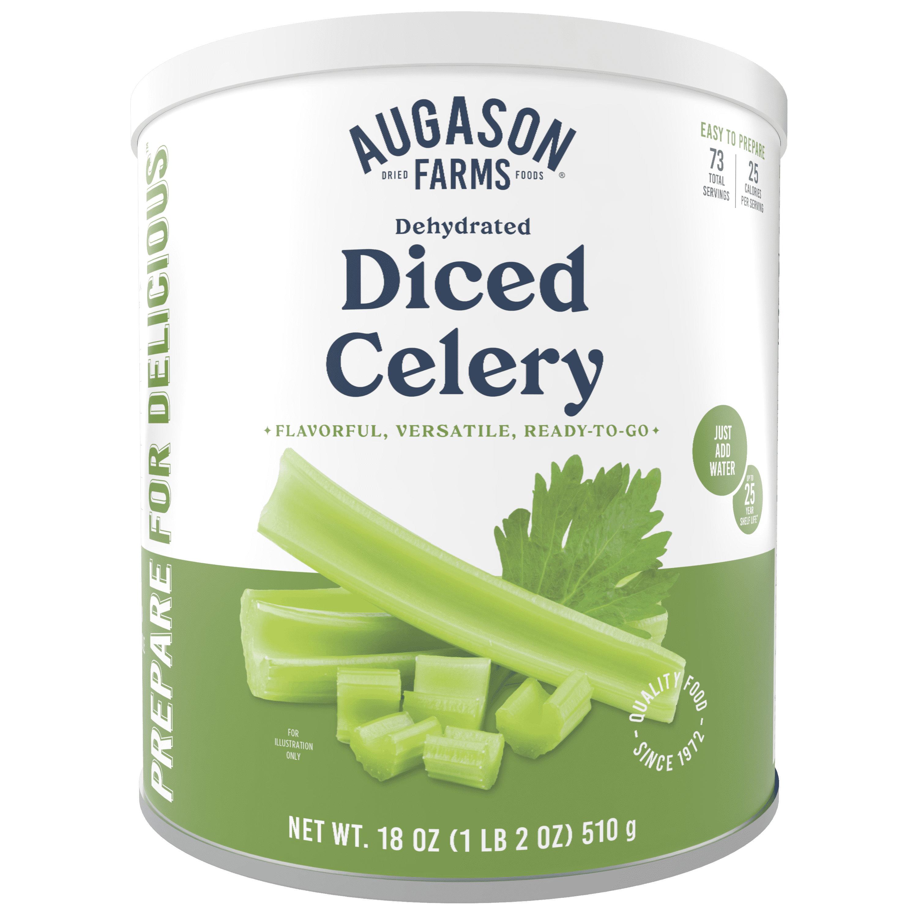 Dehydrated Diced Celery Emergency Food Supply, 73 Servings, 25 Year Shelf Life, Great for Cooking and Snacks - Dehydrated Meals, Survival Food Camping Essentials Can