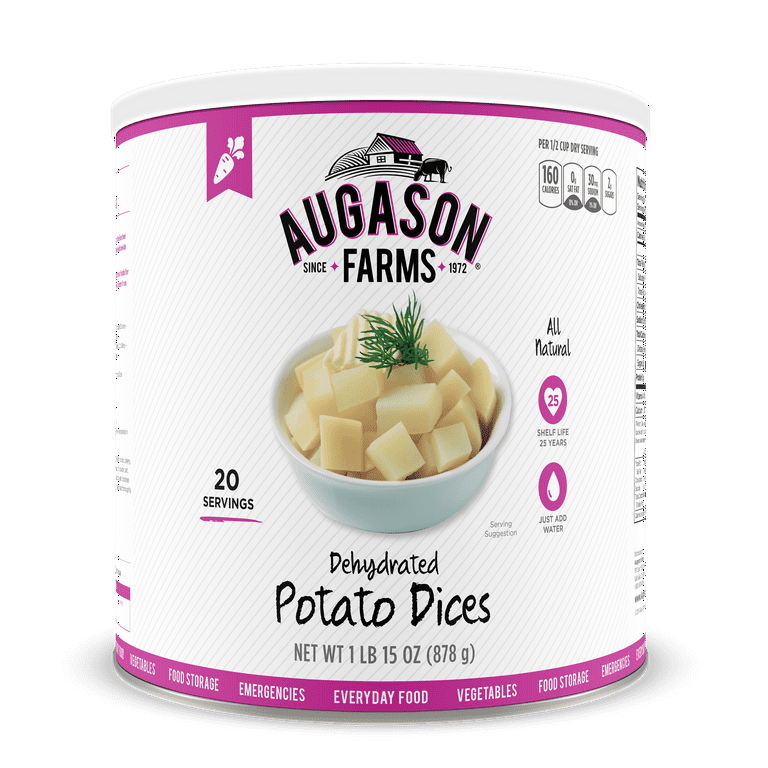 Augason Farms Dehydrated Potato Dices 1 lb 15 oz No. 10 Can