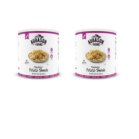 Augason Farms Dehydrated Potato Shreds 1 lb 7 oz No. 10 Can (2 PACK)