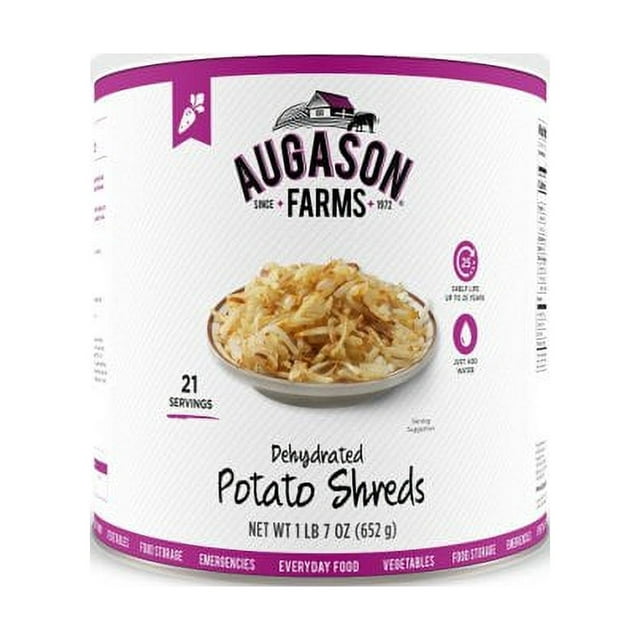 Augason Farms Dehydrated Potato Shreds Freeze Dried Food For Long Term ...