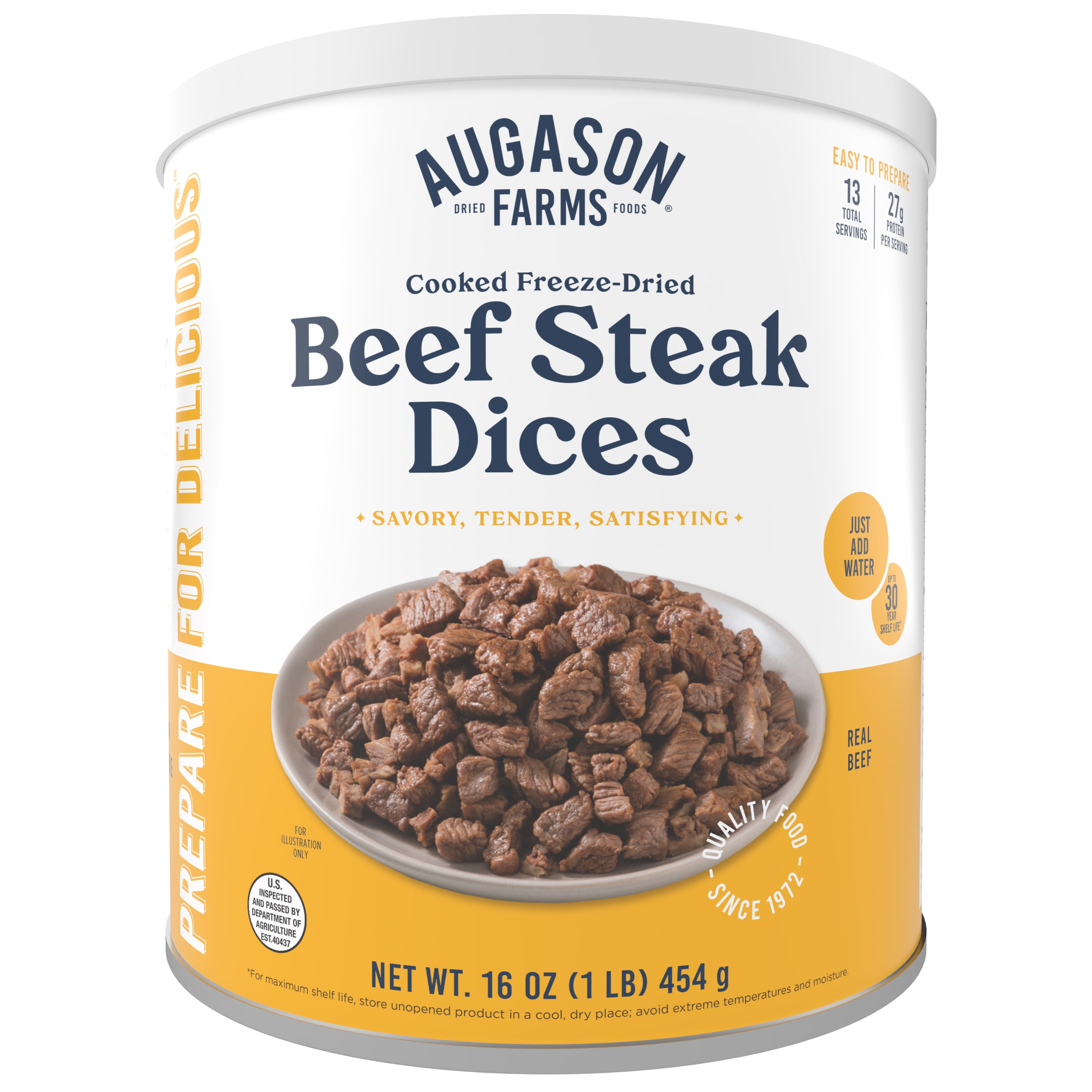 Augason Farms Freeze-Dried Beef Chunks No. 10 Can, 16 oz