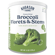 Augason Farms Freeze Dried Broccoli Florets and Stems Can, Emergency Food Supply, Everyday Meals, 34 Servings