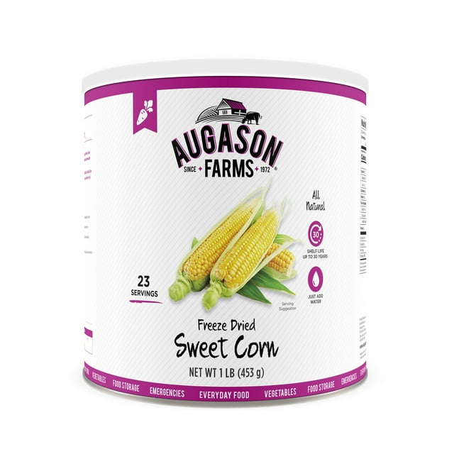 Augason Farms Freeze Dried Sweet Corn 1 lb No. 10 Can