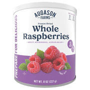 Augason Farms Freeze Dried Whole Raspberries Can, Emergency Food Supply, Everyday Meals, 23 Servings