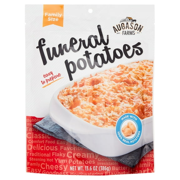 Augason Farms Funeral Potatoes Resealable Pouch, Cheesy Potato Casserole, Emergency Food Supply, Everyday Meals, 12 Servings