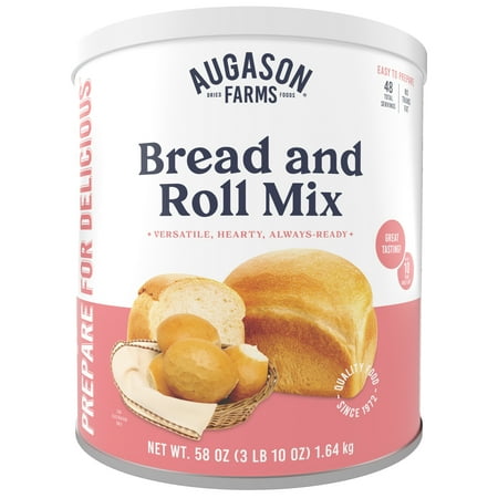 Augason Farms Honey White Bread Scone & Roll Mix 3 lbs 10 oz No. 10 Can