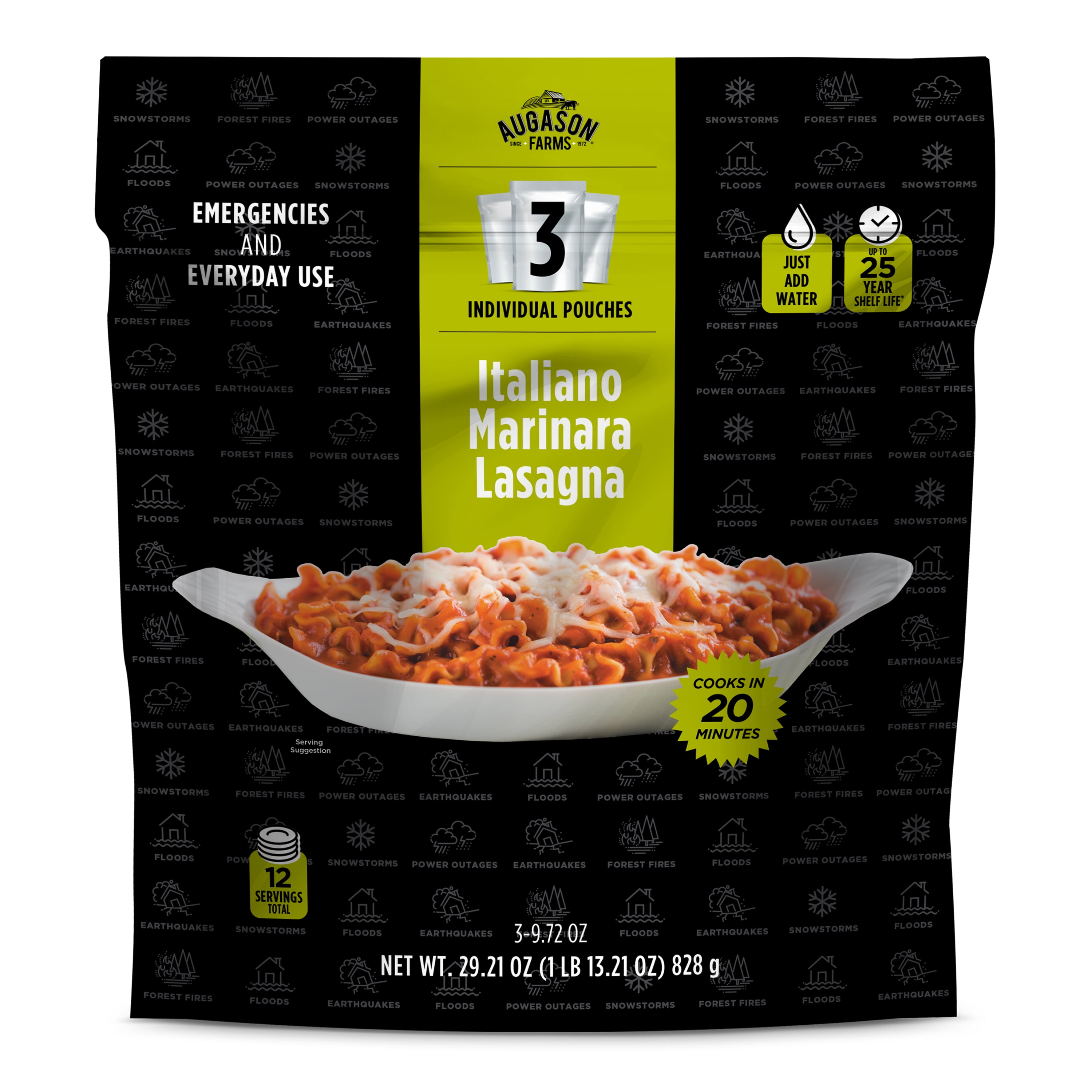 Augason Farms Italiano Marinara Lasagna Pouch 29 OZ.