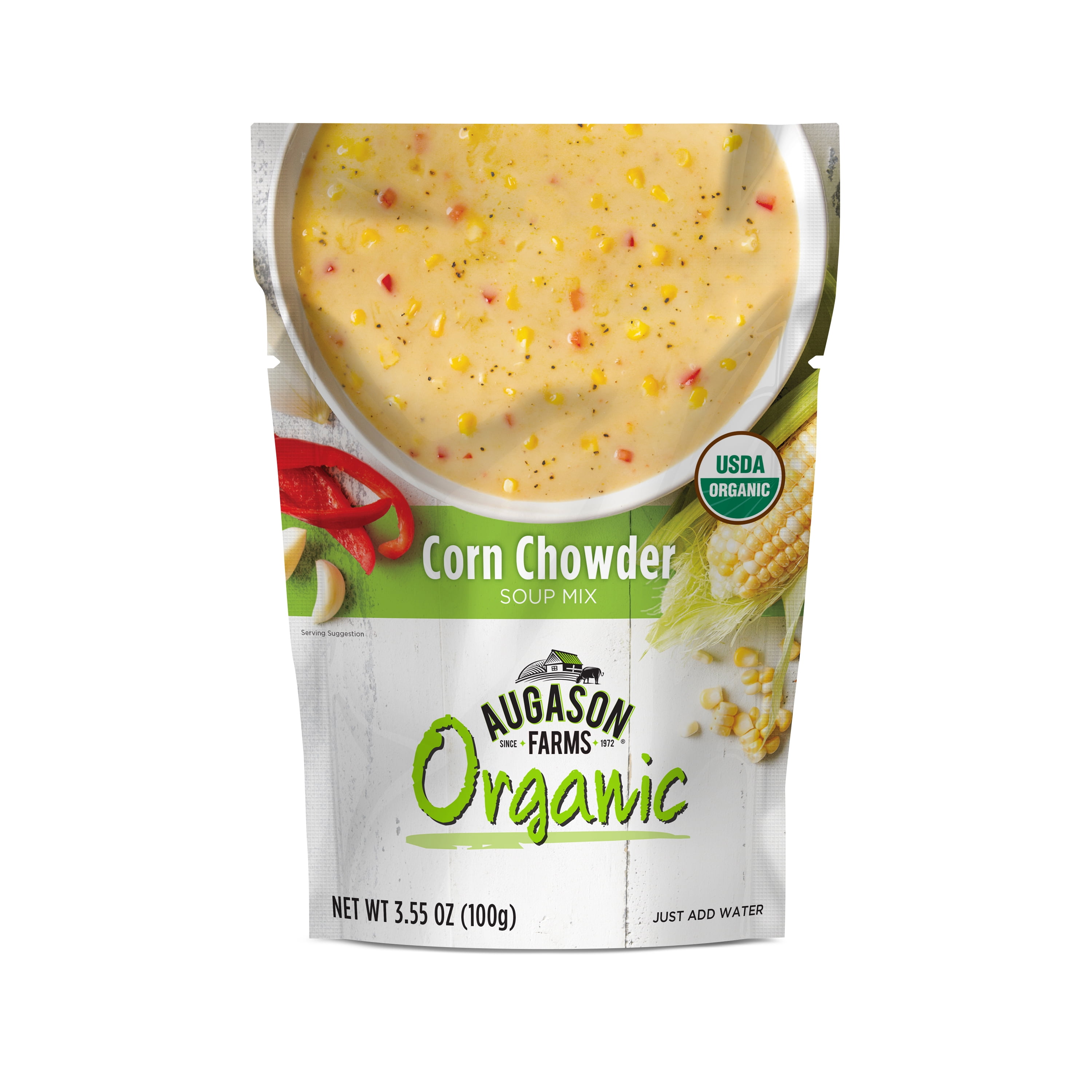 Augason Farms Organic Corn Chowder Soup Mix 3. 55 oz Pouch