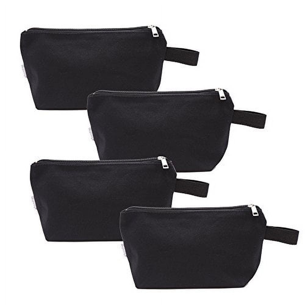 Augbunny 100 Cotton 16oz Heavy Duty Multi Purpose Canvas Zipper Cosmetics Makeup Travel Toiletry Organizing Pouch 4 Pack Walmart