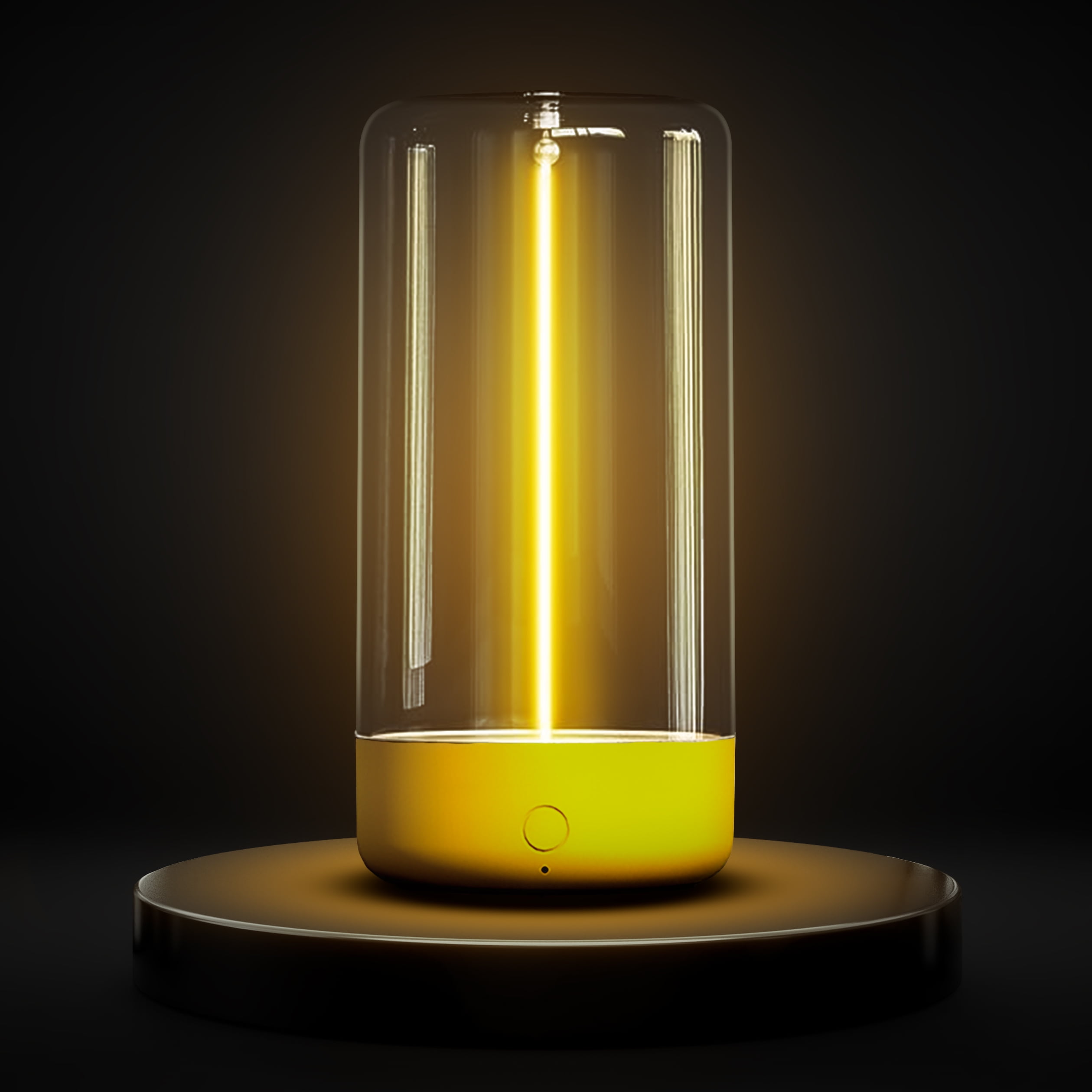 Auge Yellow Cordless LED Table Lamp with 3-Way Switch