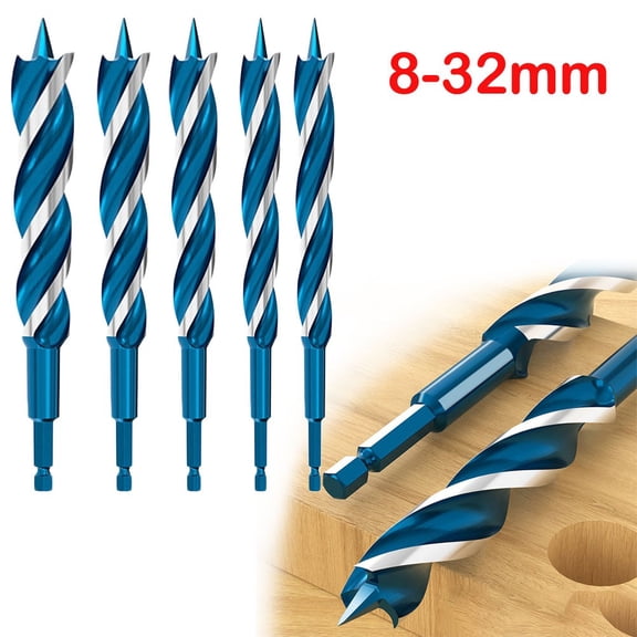 Auger Drill Bit 3 Slot Drill Bit Precise Hole Positioning Wide Compatibility 32Mm Fangkenuo