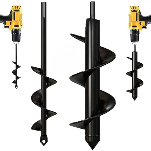 1.6" X 16.5" Auger Drill Bit For Planting – Heavy-Duty Ground Earth Spiral Bit, 3/8" Hex Drive, For Bulbs, Flowers, Vegetables, And Post Holes – Cordless Drill Compatible