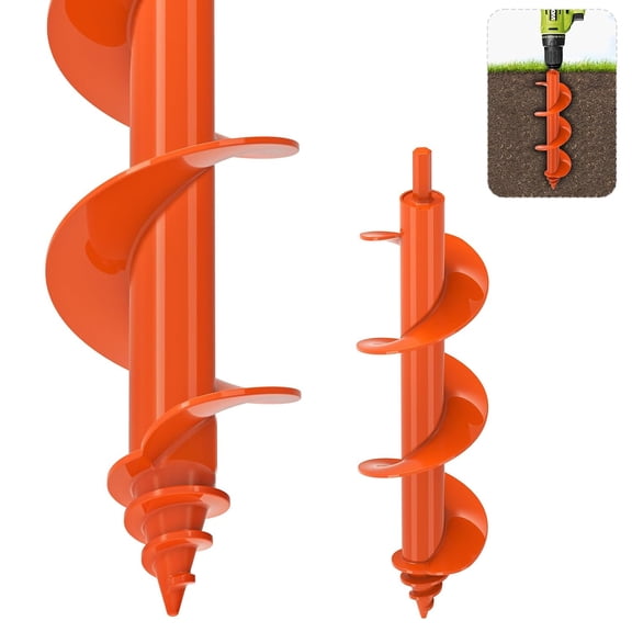 Auger Drill Bit for Planting - 3"x 12" Heavy-Duty Garden Auger Drill Bit, Fits 3/8" Hex Drive Drill - Bulb Planter Tool, Auger Post Hole Digger for Bulbs, Flowers, Fence Posts