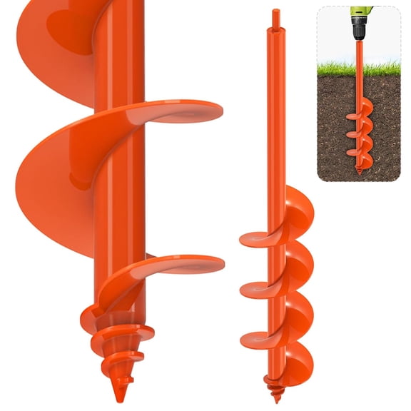 Auger Drill Bit for Planting - 3"x 32" Heavy-Duty Garden Auger Drill Bit, Fits 3/8" Hex Drive Drill - Bulb Planter Tool, Auger Post Hole Digger for Bulbs, Flowers, Fence Posts