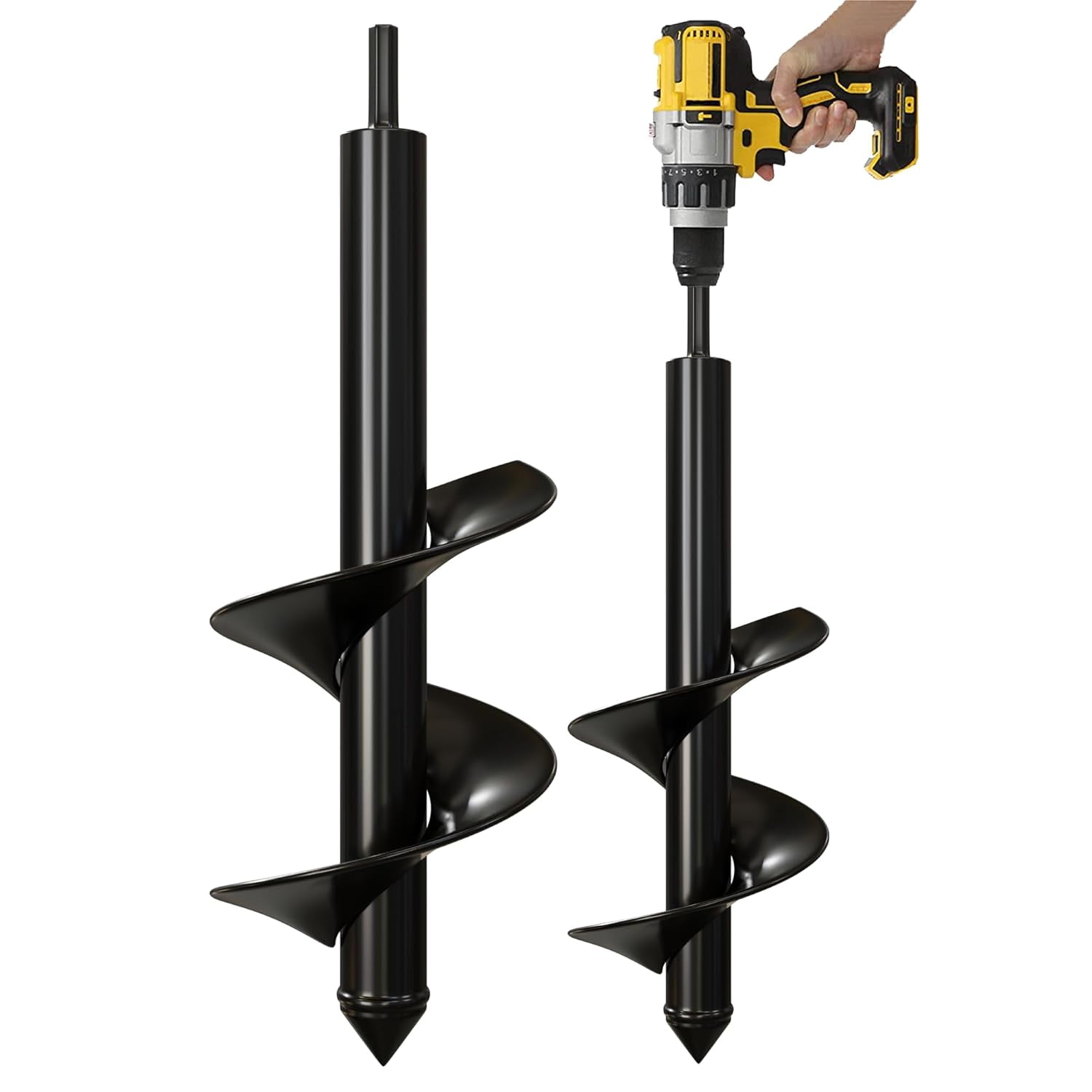 Auger Drill Bit for Planting 4 x 12 Inch Garden Spiral Hole Drill