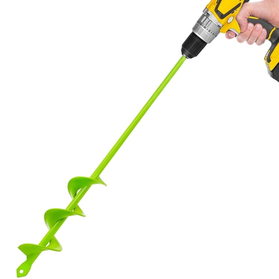 Auger Drill Bit for Planting 1.6x16.5inch Extended Length Garden Auger Spiral Drill Bit for Planting Bulbs Flowers,Post Hole Digger for 3/8”Hex Drill