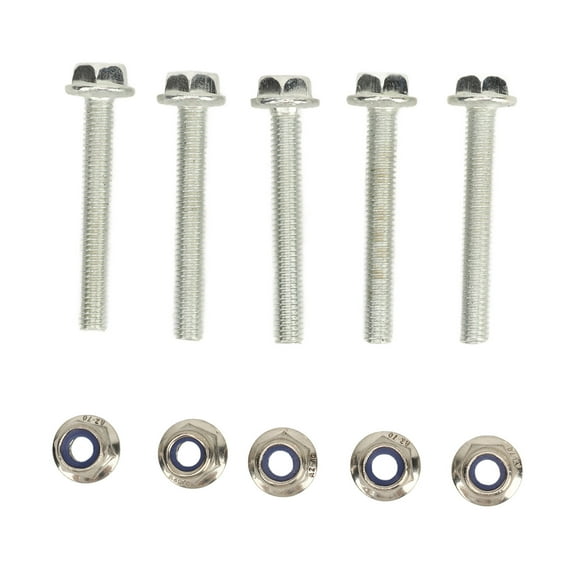 Auger Shear Pin Bolts Nut Kit, Stable Performance Auger Shear Bolt Lock Nut 5 Set Protective 19M7834 High Strength For Snow Thrower