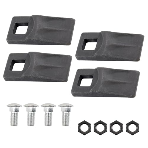 Auger Teeth Cutting Edge Replacement for 3 Point Post Hole Digger Drill Bits,with Matched Square Hole Screws (4 Pack),Compatible with Most Heavy Duty Auger Attachments$$Garden & Patio