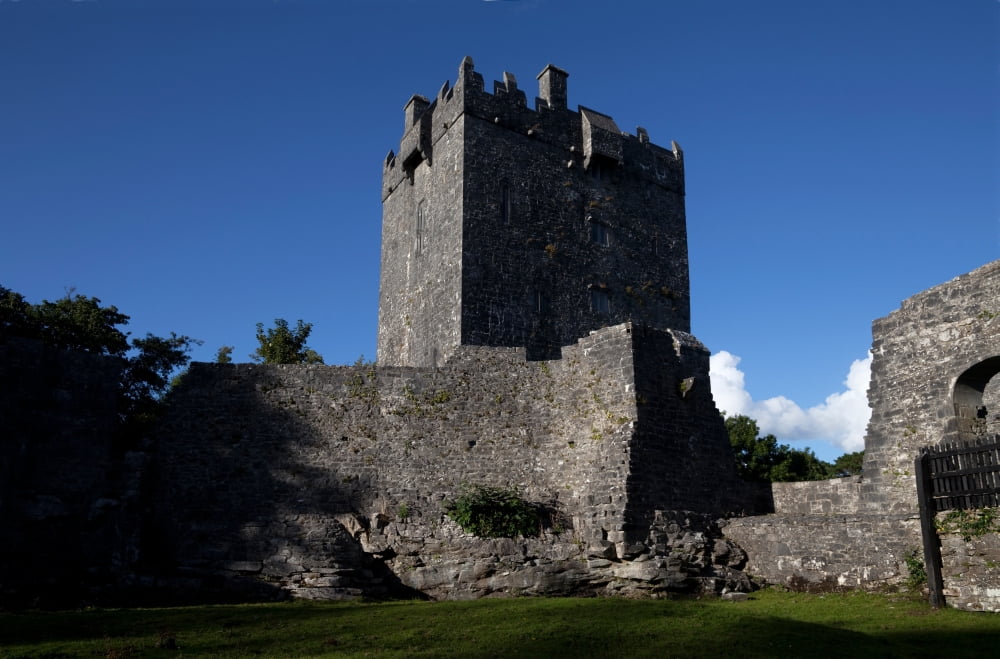 Aughnanure Castle (1490) a late medival Tower House on the banks of Lough Corrib Connemara County Galway Ireland Canvas Art - Panoramic Images (27 x 9)