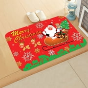 Augper 1pc Merry Christmas Welcome Doormats Indoor Home Carpets Decor 40x60CM