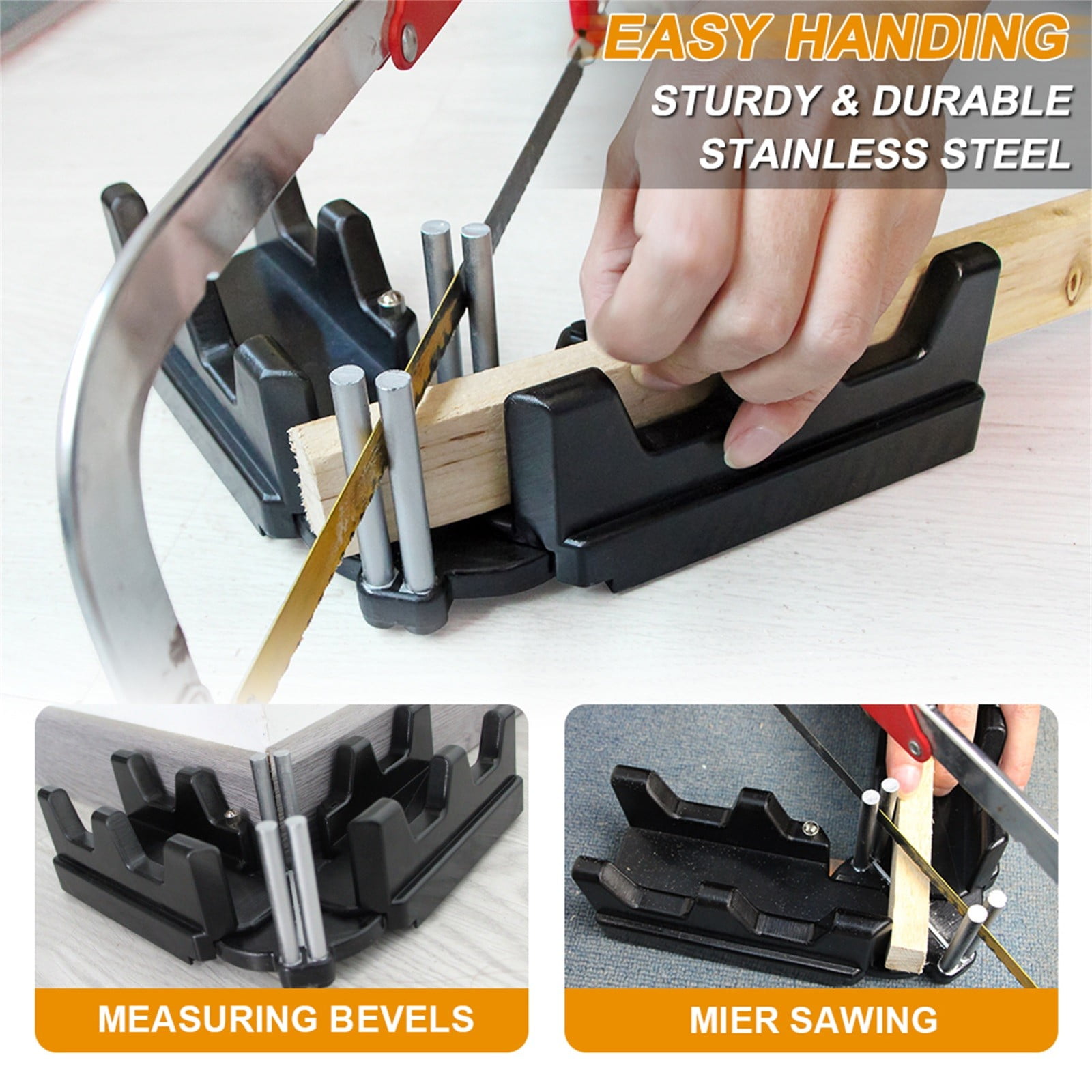 Augper 2-in-1 Mitre Measuring Cutting Tool, Measuring and Sawing Mitre Angles Cutting Tool for Home Improvement, Carpentry Work, Miter Saw Protractor Tool Professional woodworking tools