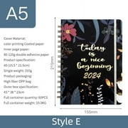 Augper 2024 Personalized Weekly And Monthly Planner Flower Schedule English Diary
