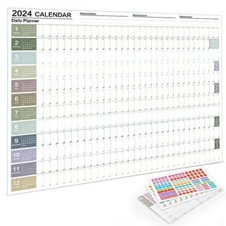 Large Bullet Journal 6 Row Calendar Rubber Stamp 2.5 x 3 block