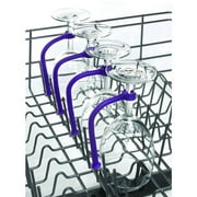 Augper 4Pcs Adjust Silicone Wine Glass Dishwasher Goblet Holder Safer Stemware