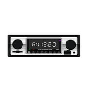 Augper Car FM Radio Stereo Player USB Charger,Vintage Car Stereo Radio Player In-dash MP3 Bluetooth FM USB Remote Control