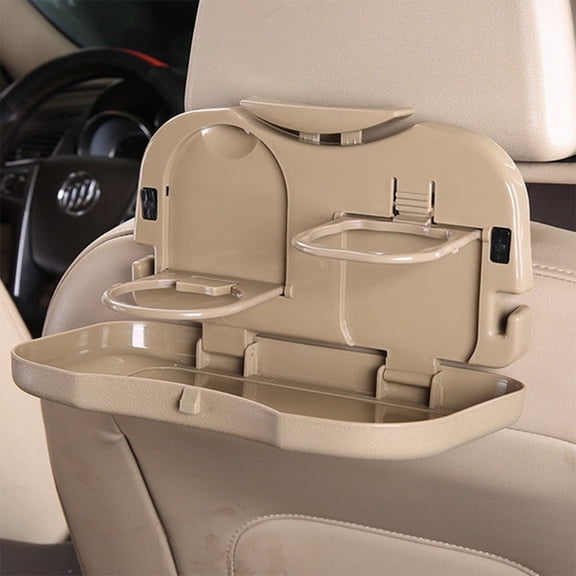 Augper Car Folding Table Auto Drink Food Cup Holder Tray Back Seat Storage Organizer