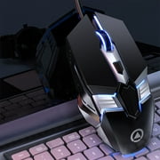 Augper Carving G12 Wired USB Luminous Mouse Game Macro Programming Computer Accessory,Six Button Game Mouse
