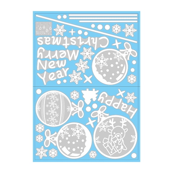 Augper Clearance 2Pcs Christmas Glass Ball Window Decorations Stickers for Glass Windows Christmas Decorations Indoor Wtiner Holiday Office Bedroom Decor