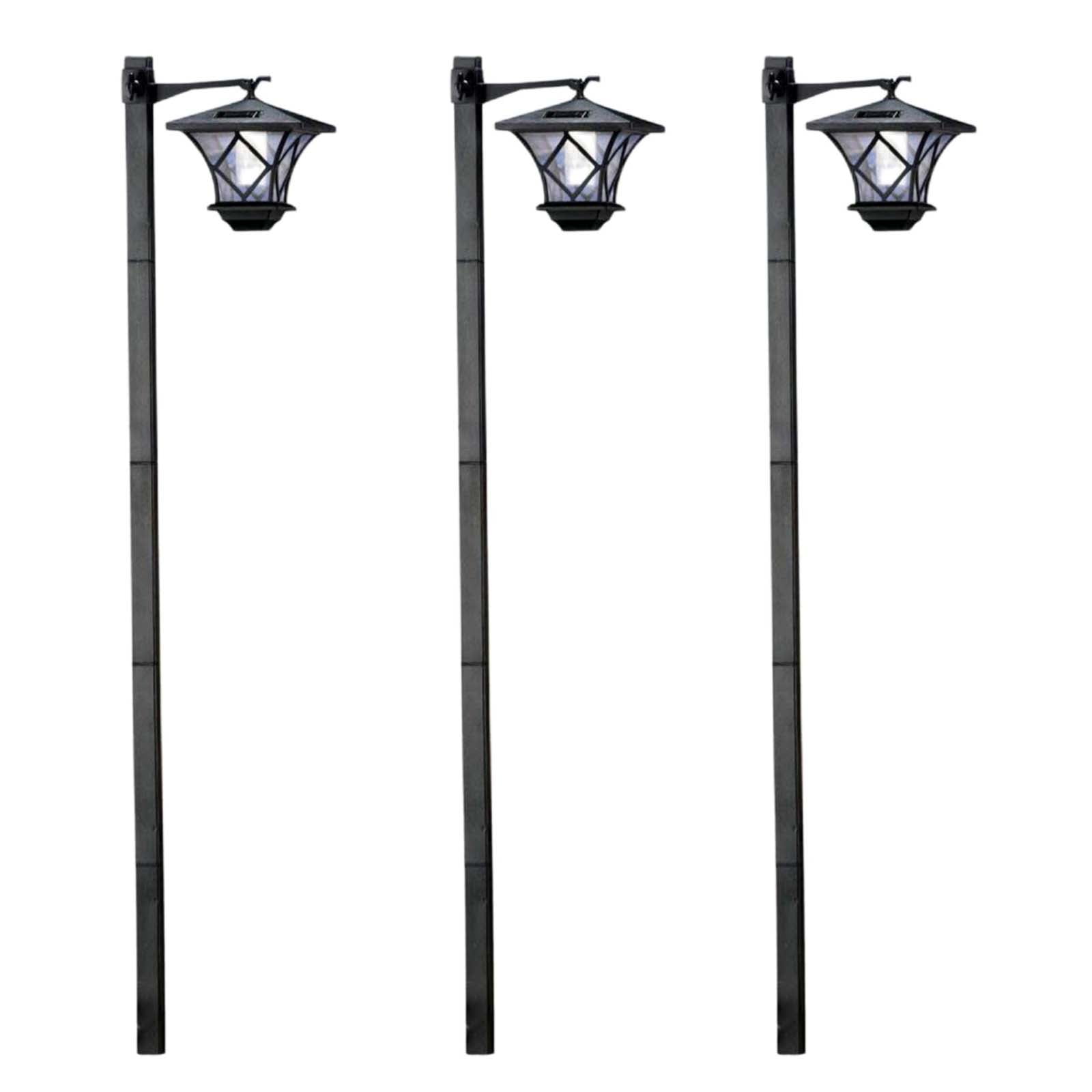Augper Clearance 3Pcs 1.5m Solar Lamp Post Lights, Outdoor Post Lights Waterproof, Pole Lights Outdoor, Decorative Floor Lamp Vintage for Patio, Garden, Backyard, Pathway, Replaceable Bulb