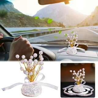 oAutoSjy 3 Piece Set Bling Car Accessories for Women Glitter