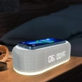 thumbnail image 1 of Augper Clearance Digital Alarm Clock,Bedside Clock Radio with Fast Wireless Charging 15W, Bluetooth Speaker,Dual Alarm for Heavy Sleepers,FM Radio,USB Charger,Countdown Timer,RGB Mode, 1 of 9