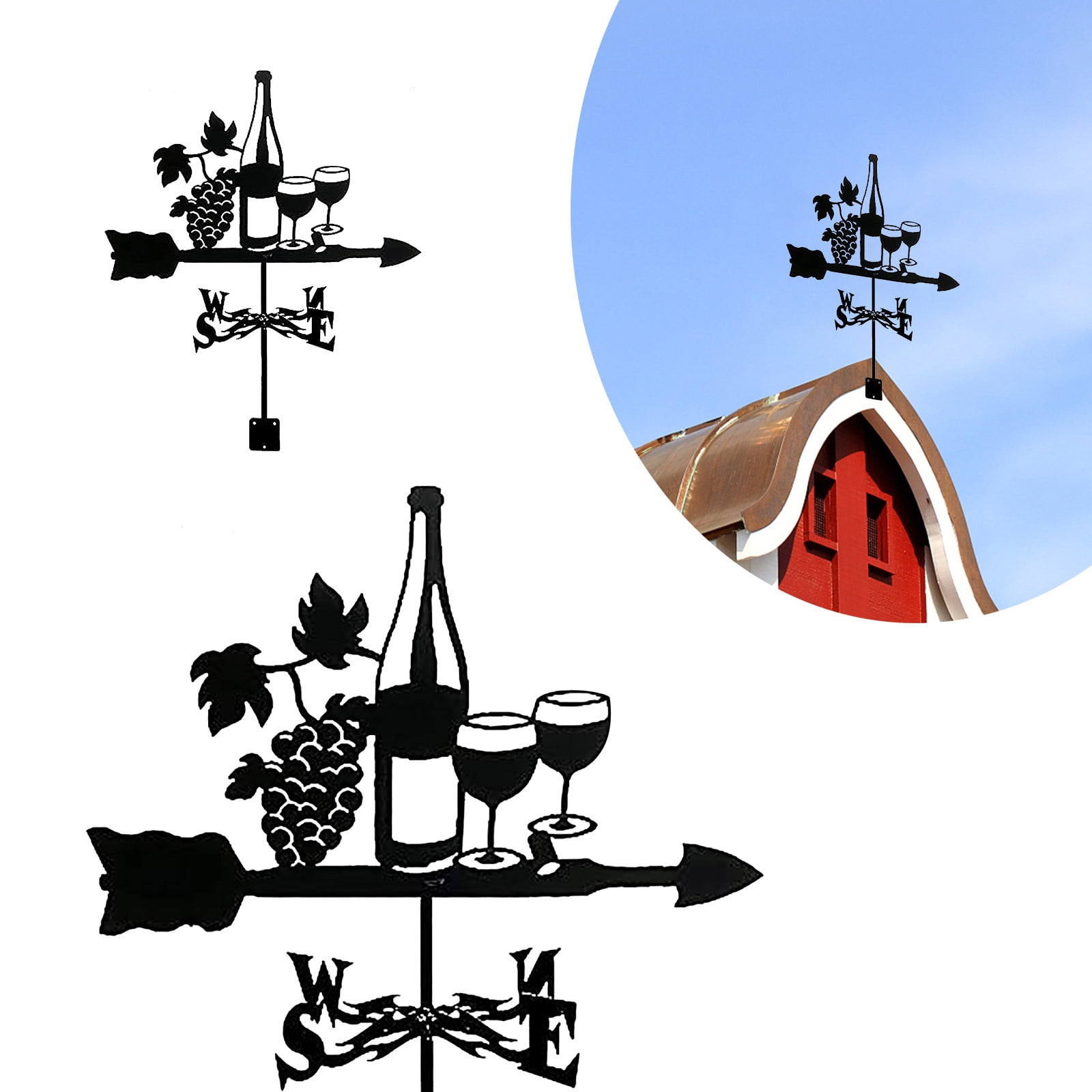 Augper Clearance Exquisite Metal Weather Vane Hollow Out Wind Vane Wild