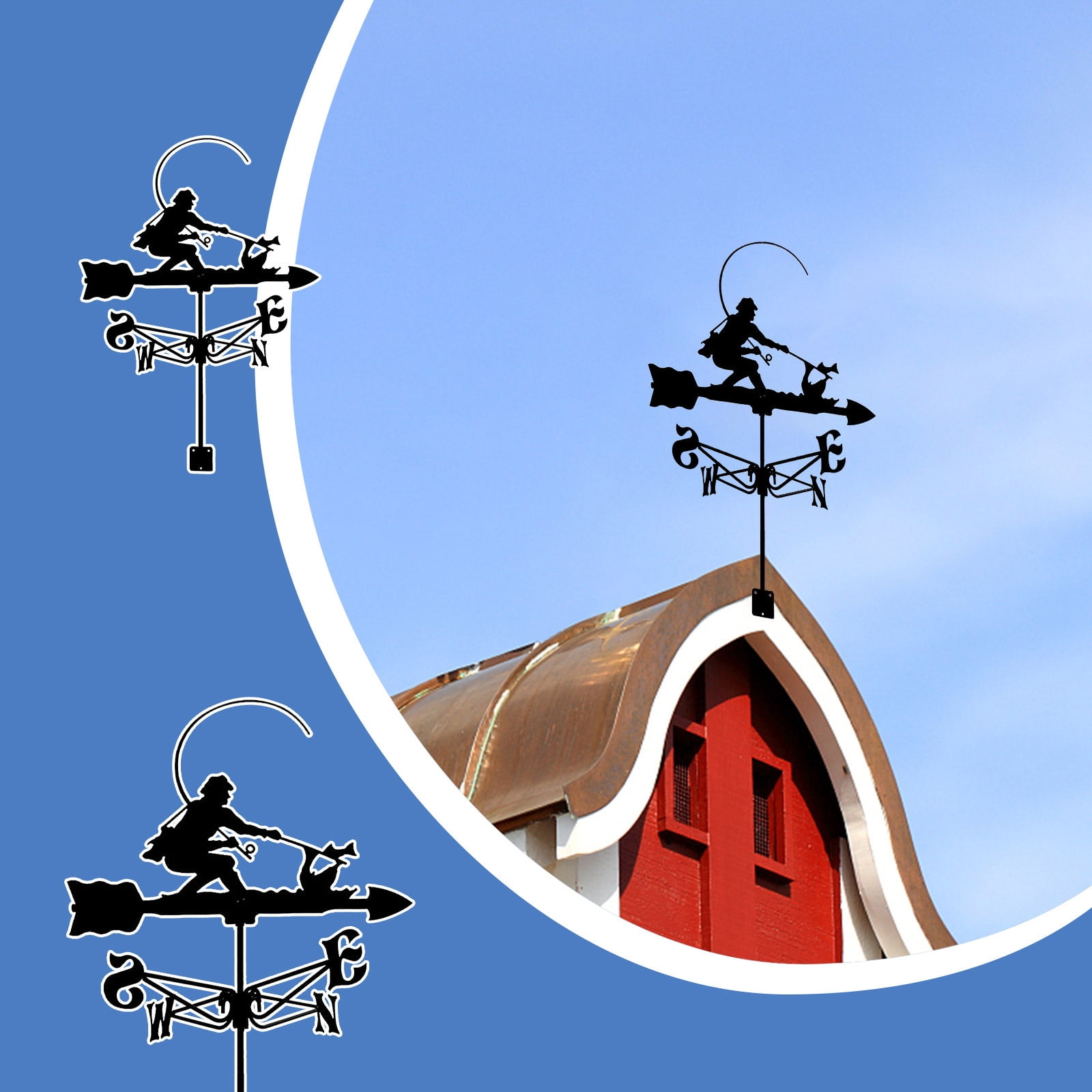 Augper Clearance Exquisite Metal Weather Vane Hollow Out Wind Vane Wild