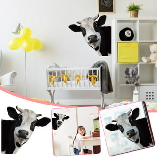 600Pcs Cow Print Stickers, Self-Adhesive Wall Decals Vinyl Print, Black  Waterproof Animal Stickers for Cow Themed Bathroom, Nursery, Bedroom and