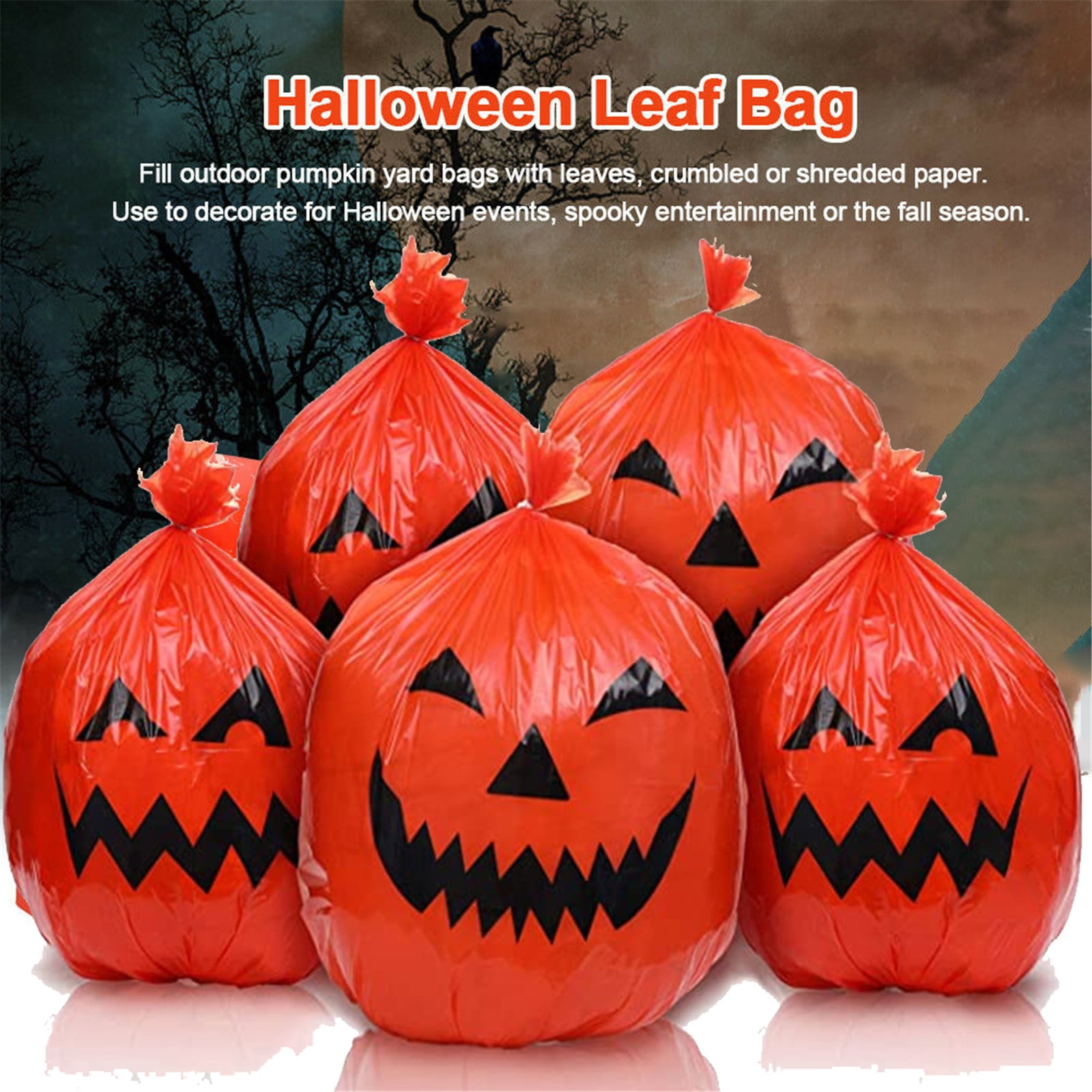 Augper Clearance Halloween Pumpkin Leaf Bags Halloween Decorations