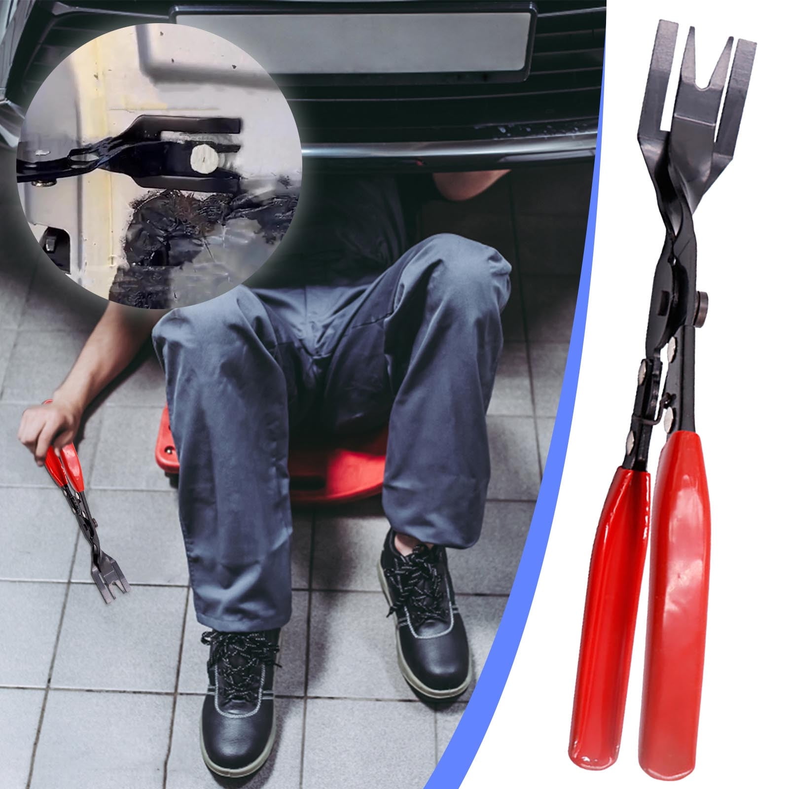 3-Piece Car Door Panel Removal Tool Set - Auto Trim & Upholstery Clip Remover Kit