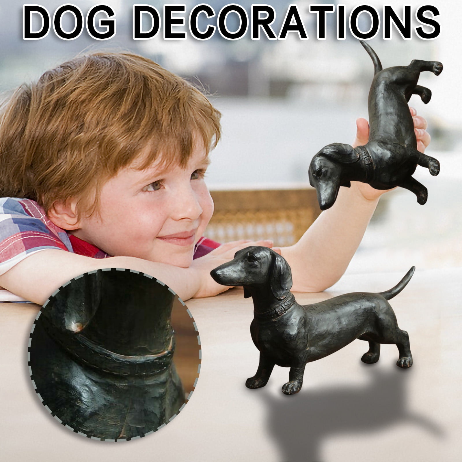 Augper Clearance Home Decor Dachshund Garden Gnomes Statues Outdoor