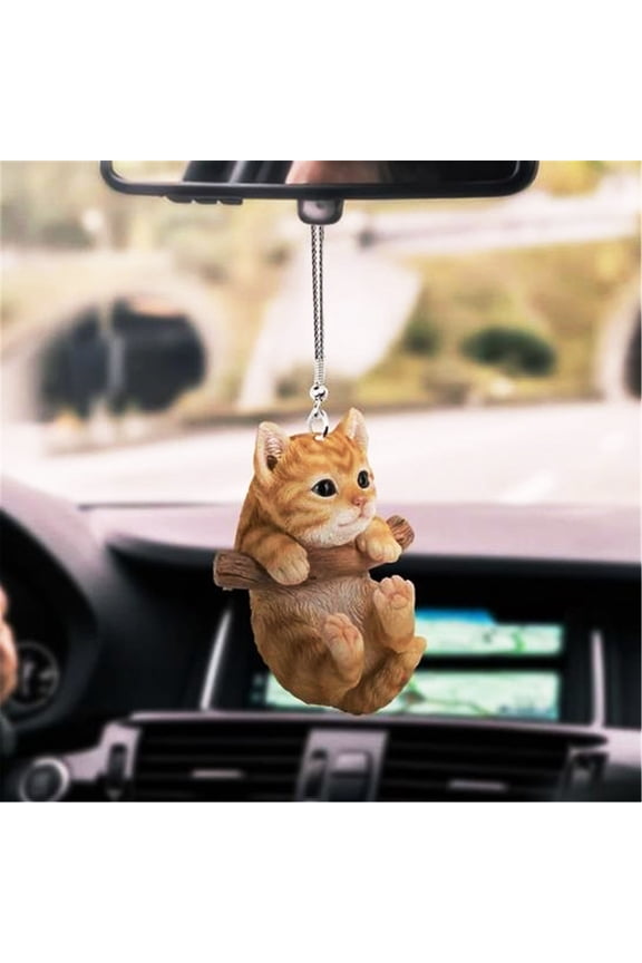 Clearance Home Room Decor Cute Cat Pendant Hanging Ornaments for Car Backpack Bag Keychain Decorations, Lucky Flying Cat Hanger Car View Mirror Accessories